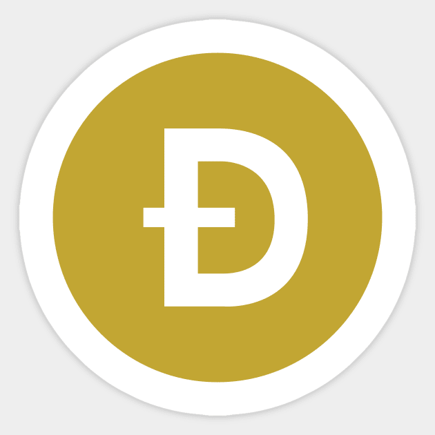 Dogecoin currency Sticker by vladocar